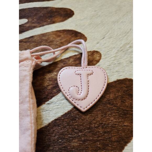 Vintage Pink Juicy Couture Draw String Storage Dust Bag Leather Hearts 20.5 x 18 - Picture 3 of 5